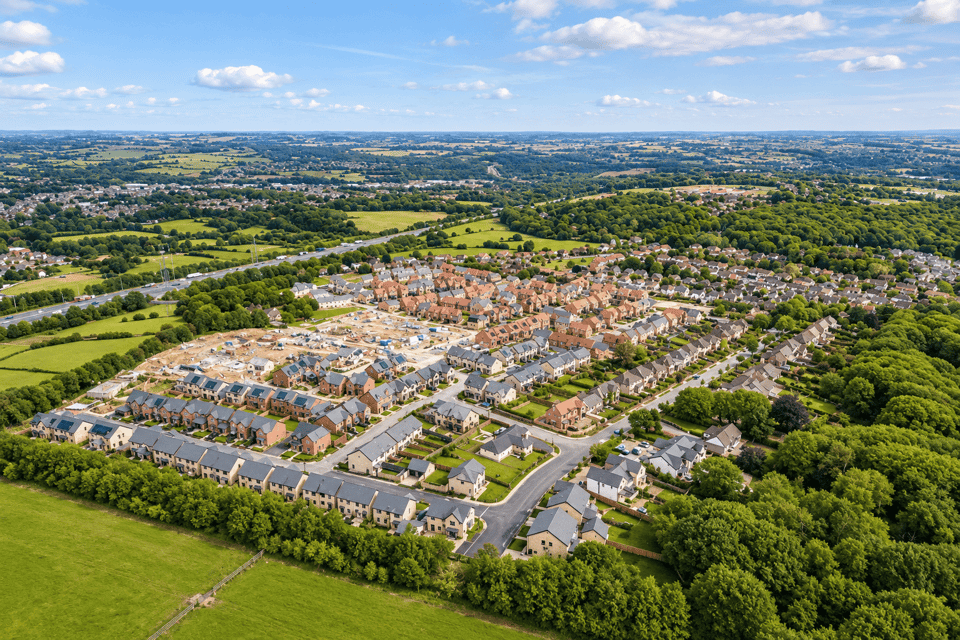 Aerial View of Countryside Housing Development-2