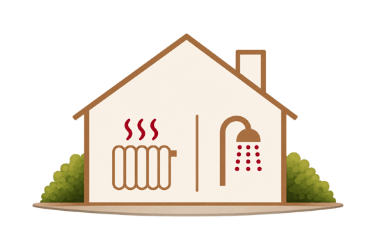 House Heating and Hot Water Icon-2