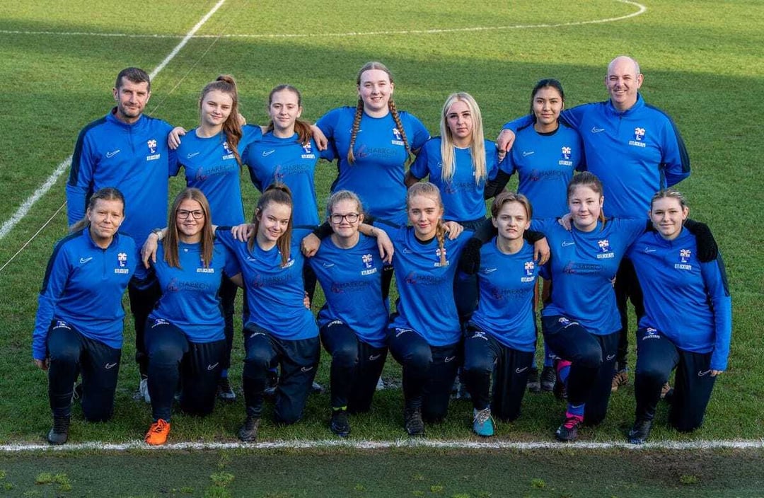 Football club scores new kits thanks to Harron donation