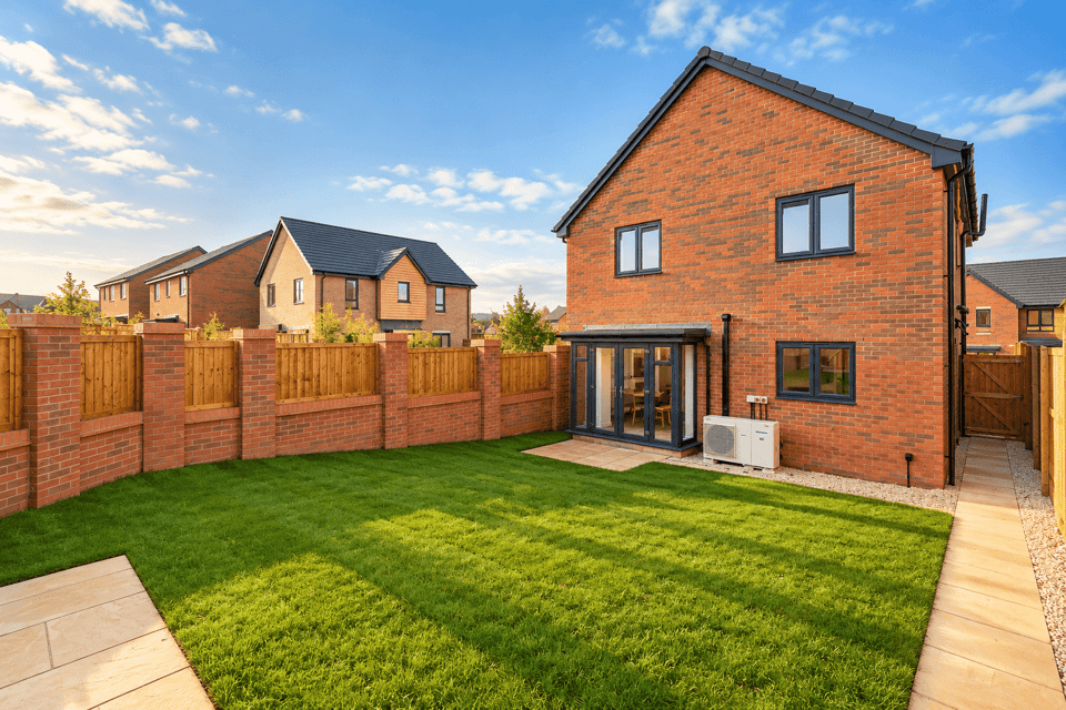 Modern Brick Home and Sunny Garden-2