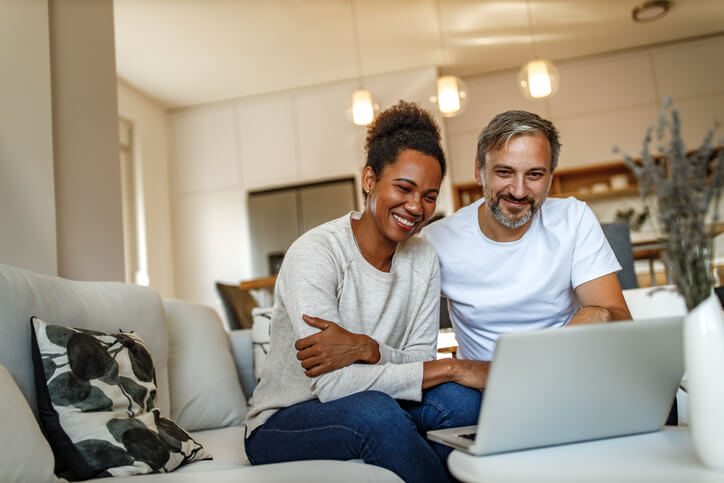 Couple on laptop